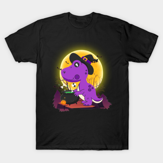 Witch Dinosaur - Halloween Dino T-Shirt by iHeartDinosaurs