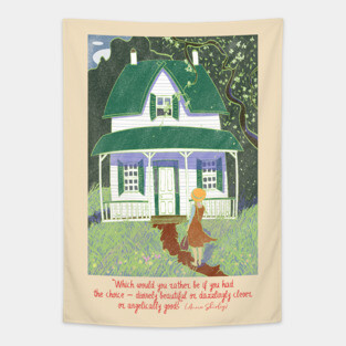 Anne of Green Gables quote lm montgomery, anne shirley quote, book lover gift, gift for teacher, best friend gift, riley blake, feminism poster, feminist art Tapestry