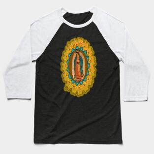 Our Lady of Guadalupe Virgin Mary Baseball T-Shirt