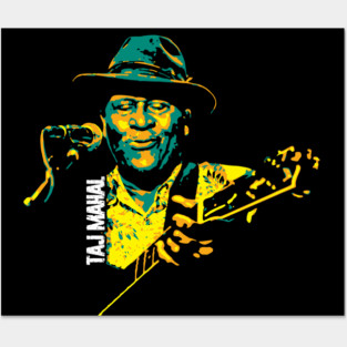 Taj Mahal. Henry Saint Clair Fredericks. American blues musicians. Blues musician legends. blues guitarist v3 Posters and Art
