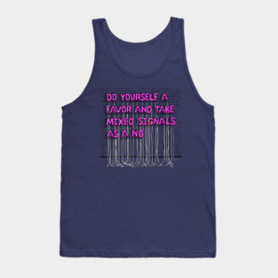 Mixed Signals (pink letters) Tank Top