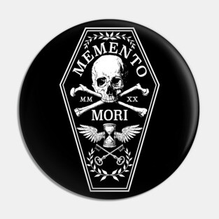 Memento Mori in White Pin