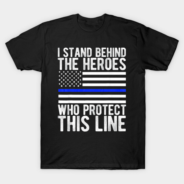 HOT Police Thin Blue Blue Line Flag Shirt Thin Blue Line Shirt