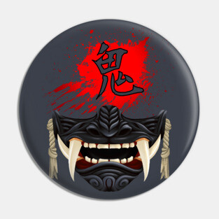 Black Oni Mask - ゴート・オブ・ツシマ - Ghost of Tsushima Demon Mask Pin