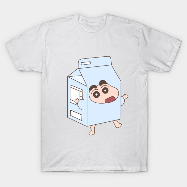 Crayon Shin-chan in a milk carton Shin Chan T-Shirt TeePublic