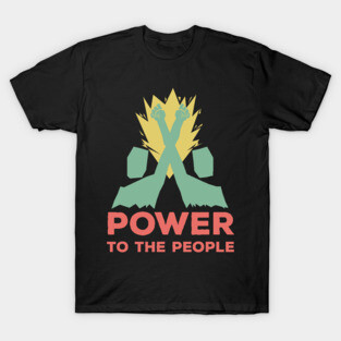 ✪ POWER TO THE PEOPLE ✪ Powerful Freedom Slogan T-Shirt