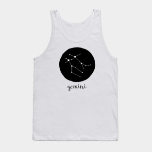 Gemini Zodiac Constellation Astrological Sign Celestial Art Tank Top