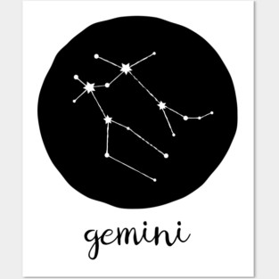 Gemini Zodiac Constellation Astrological Sign Celestial Art Posters and Art