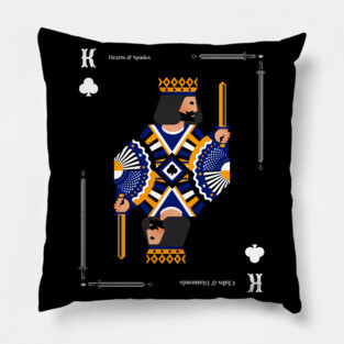 King of Clubs - Poker Card Design Pillow