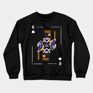 King of Clubs - Poker Card Design Crewneck Sweatshirt