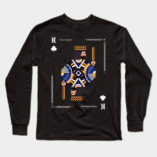 King of Clubs - Poker Card Design Long Sleeve T-Shirt