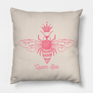 Queen Bee - Pink Pillow