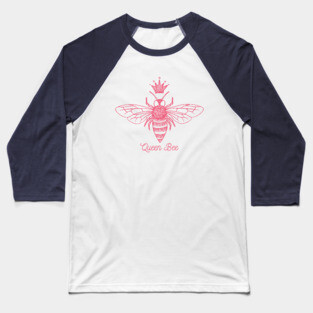 Queen Bee - Pink Baseball T-Shirt