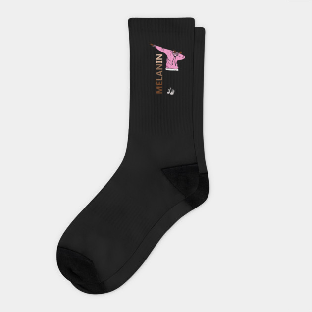 Afro Melanin Dab Dance Socks by logiamerch