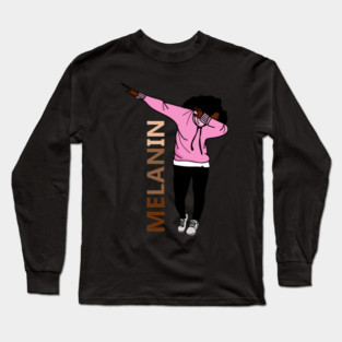 Afro Melanin Dab Dance Long Sleeve T-Shirt