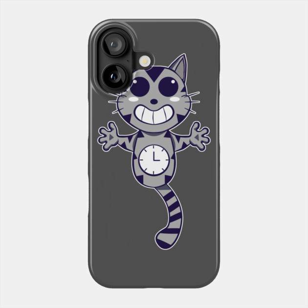 CAT CLOCK Phone Case by droidmonkey