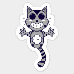 CAT CLOCK Sticker