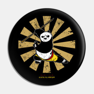Kung Fu Panda Retro Japanese Pin