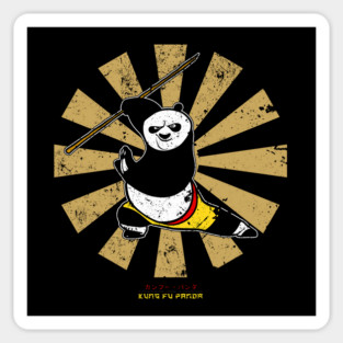 Kung Fu Panda Retro Japanese Magnet