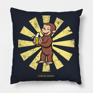 Curious George Retro Japanese Pillow