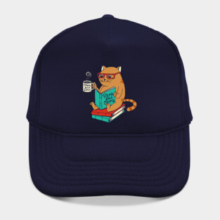 Cat coffee books Hat