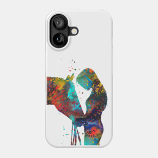 Girl with horse Phone Case