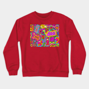 Peace and Love Crewneck Sweatshirt