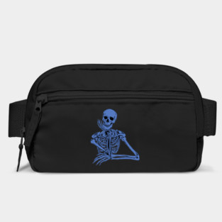 Blue Skeleton Holding Chin Bag