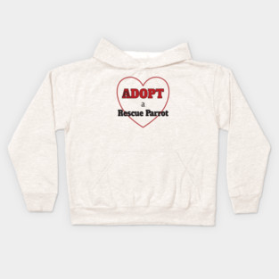 Adopt a Rescue Parrot Kids Hoodie