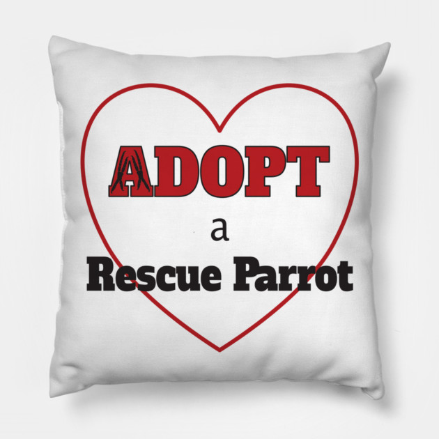 Adopt a Rescue Parrot Pillow by Einstein Parrot