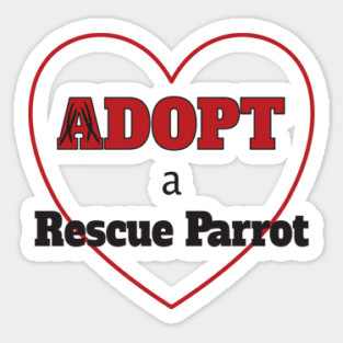 Adopt a Rescue Parrot Sticker