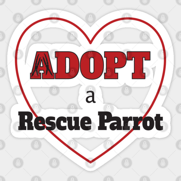 Adopt a Rescue Parrot Sticker by Einstein Parrot