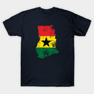republic of ghana flag distressed T-Shirt