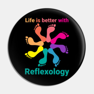 Life is better with reflexology (foot pinwheel) Pin