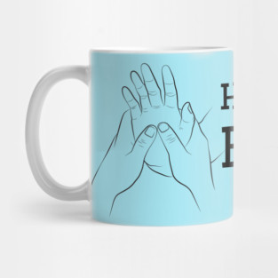 Healing Hands of Reflexology (black text) Mug