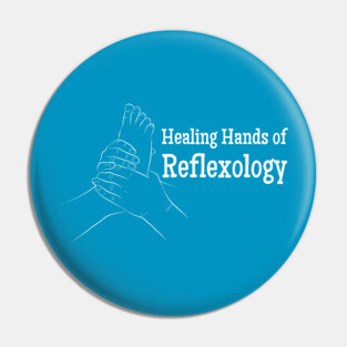 Healing Hands of Reflexology (white text) (foot reflexology) Pin