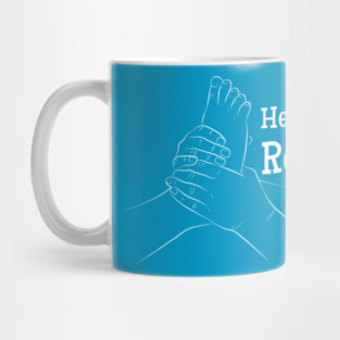 Healing Hands of Reflexology (white text) (foot reflexology) Mug