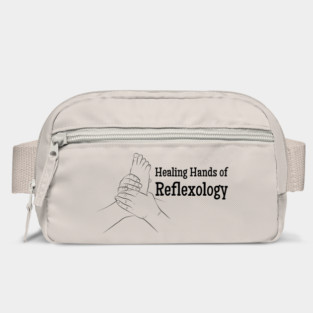 Healing Hands of Reflexology (black text) (foot reflexology) Bag