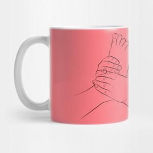 Healing Hands of Reflexology (black text) (foot reflexology) Mug