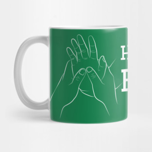 Healing Hands of Reflexology (white text) (hand reflexology) Mug