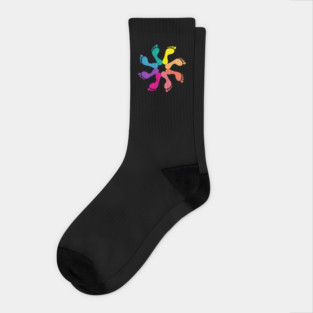 Foot Pinwheel (colorful) Socks