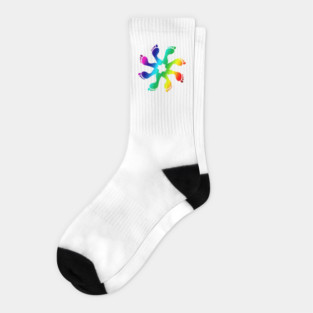 Colorful foot pinwheel Socks