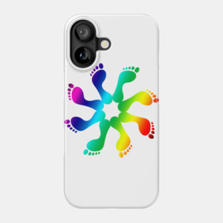 Colorful foot pinwheel Phone Case