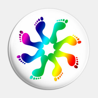 Colorful foot pinwheel Pin