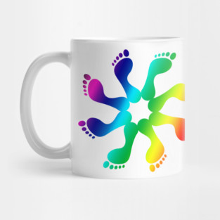 Colorful foot pinwheel Mug
