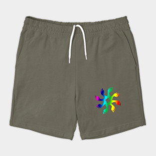 Colorful foot pinwheel Shorts