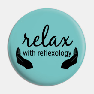 Relax with Reflexology (black text) Pin