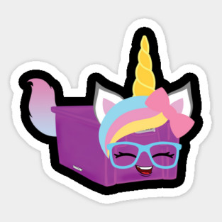 Purple Tote Unicorn Magnet