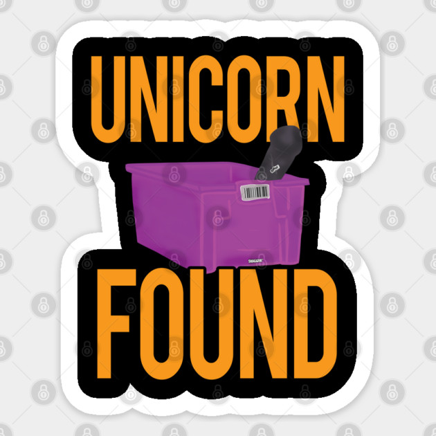 Dildo Unicorn Found Purple Tote Sticker by belownormal