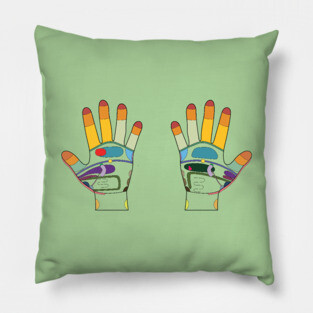 Reflexology Hand Map Pillow